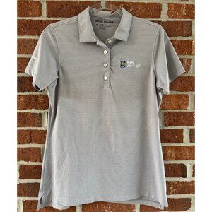 Peter Millar Gray Stripe Golf Polo RBC Heritage Boeing Women’s M UPF 50+